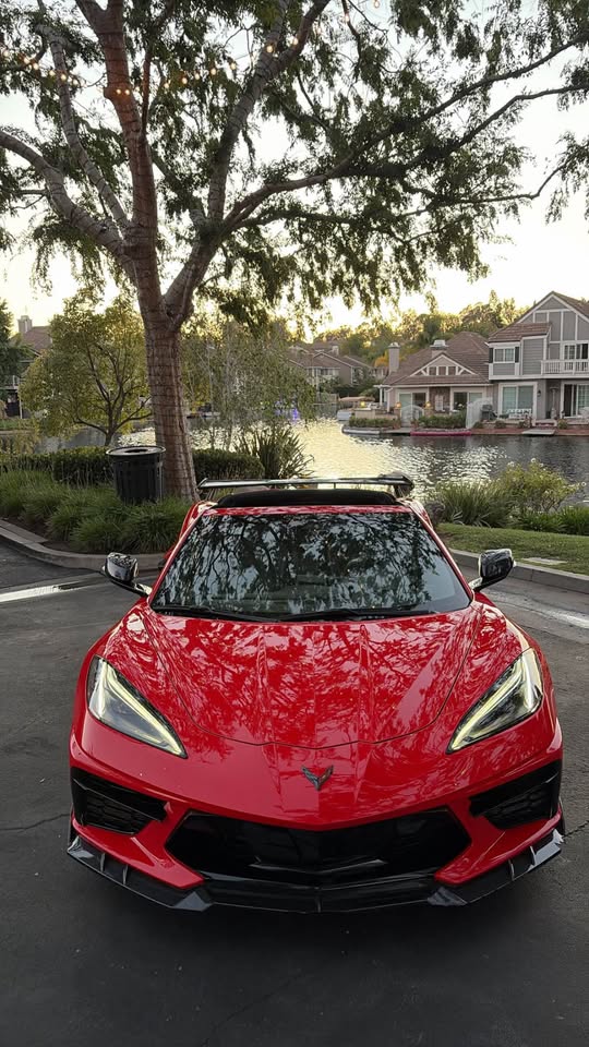 Red 2024 Chevrolet Corvette Stingray front end